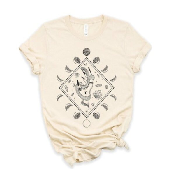 American Apparel Witchy Moon Phases Graphic Tee - SZ S - Picture 2 of 9